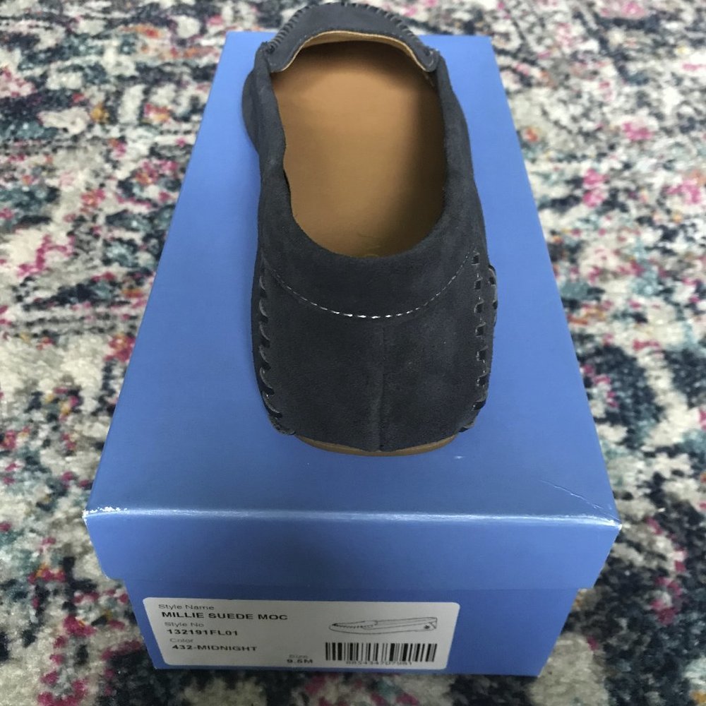 Jack Rogers "Millie" Dark Blue Suede Mocassins, Sz. 9.5, NIB - Picture 4 of 6